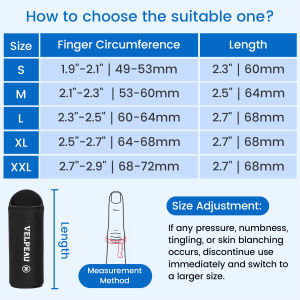 VELPEAU Finger Fixed Splint Finger Support Brace for Broken Fingers Straightening Arthritis Knuckle Immobilization 2PCS