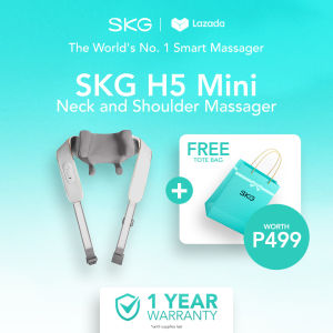 SKG H5 Mini Neck and Shoulder Massager | Realistic Human-Like Massage | Hands-Free Convenience | 2 Levels of Hot Compress for Relaxation