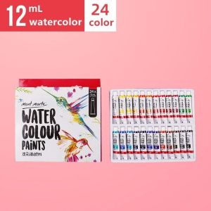 Mont Marte 12/18/24 Colors Watercolor Paint Set 12ml/Tube watercolour Pigment School Student Art Supplies