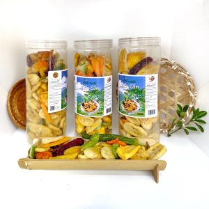 1KG2 Hoa Quả Thập Cẩm Sấy Đà Lạt - Không Đường Không Dầu Cực Giòn VNFoods