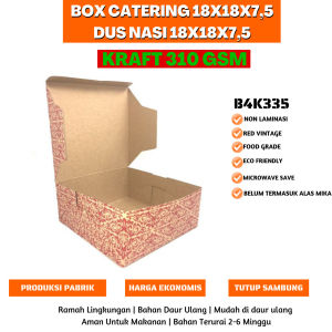 Dus Nasi 18x18 Dus Catering (Isi 25Pcs--B4k335)