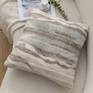 (In stock) Double Sided Plush Cushion Cover Ins Nordic Irregular Decorative Pillowcase For Sofa Home Decor Living Room Pillow Cover Retro