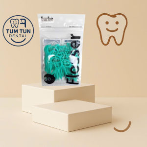 Tăm Chỉ Kẽ Răng Okamura Farbe – Gói 60 Cây Hàng Nội Địa Nhật Chỉ Êm Mềm Làm Sạch Sâu