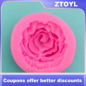 【ZTOYL】 1Pc Roses Silicone Mold DIY Flower Resin Phone Case Head Rope Hair Card Jewelry Accessories Mold Chocolate Cake Silicone Mold
