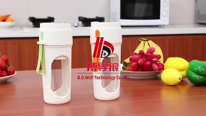 12 ใบมีด 450 มล. เครื่องคั้นน้ำผลไม้ไฟฟ้าขนาดเล็กแบบพกพา ชาร์จ USB อัตโนมัติ