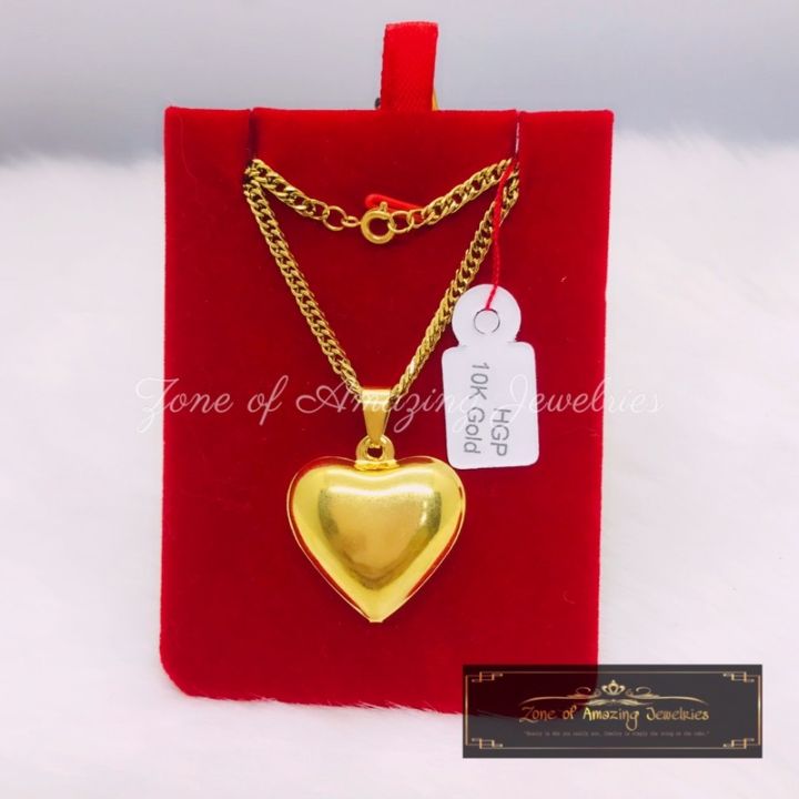 zoaj.ph Big Chunky Heart Necklace in Japan Chain Round Lock Stainless ...