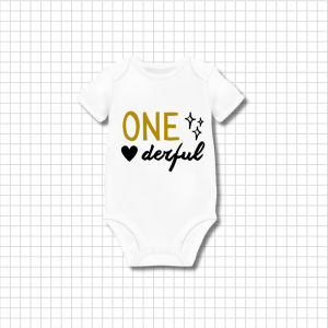 [INNOCENTTEES] ONE DERFUL BABY ROMPER - WHITE - MILESTONE - ONESIES     BABY ONESIES     1 - 12
