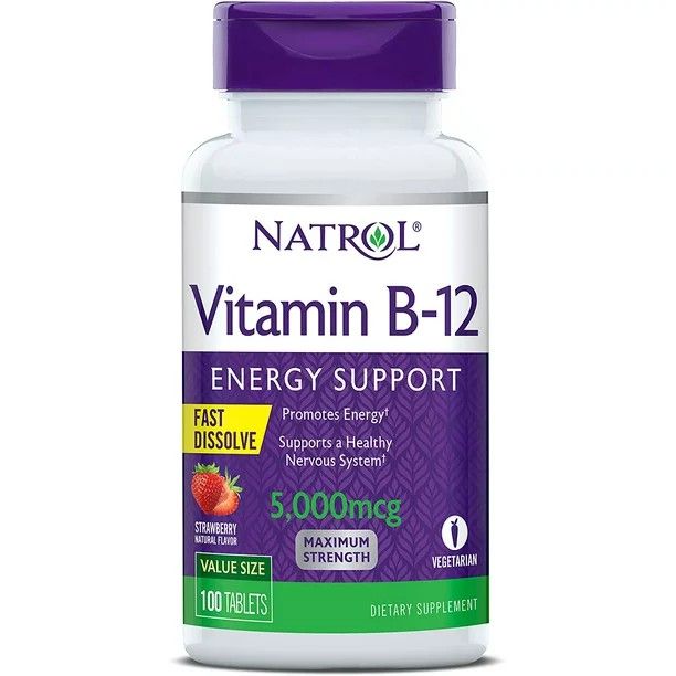 Natrol Vitamin B-12 5000mcg Fast Dissolve Tablets, Strawberry 100 Ea ...