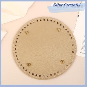 Ditur 14 19CM Leather Bag Bottoms With Holes Bag Base DIY Handmade Round Bag Bottoms Bag Accessories
