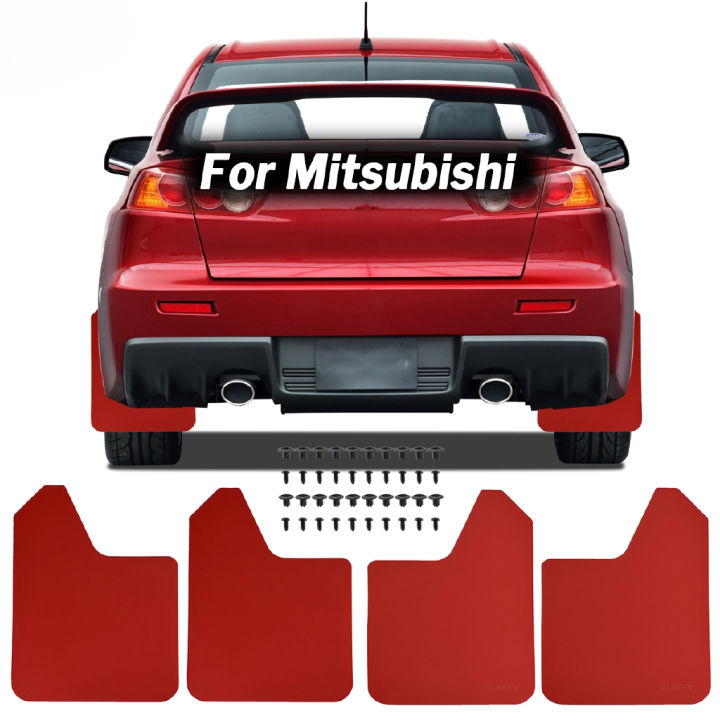 Hardingsun 4 PCS MITSUBISHI Mud Flaps Splash Guards Mudguards Mudflaps ...