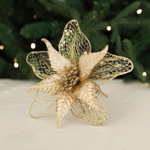MAOMEI Lấp lánh Hoa giáng sinh Tự làm Rỗng Hoa giả Hộ gia đình Linh hoạt Đồ trang trí Cây giáng sinh Đám cưới