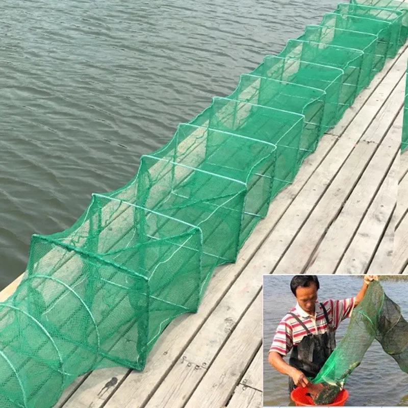 4.5m Shrimp Cage Fishing Net Catcher Trap Foldable Portable For