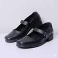 Nikaro sepatu wanita pantofel sekolah paskibra ukuran 37-41 warna hitam. 