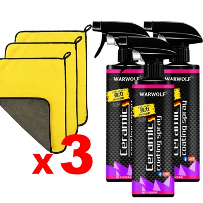 Transform into a new car in one second ！ Car nano coating spray 500ml coating for car 100 days Long-lasting protection Car coating nano ceramic spray stain and water repellent Car coating spray Polish car wax Water coating car Car Paint Polish Agent