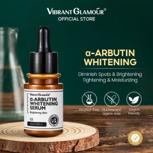 VIBRANT GLAMOUR FDA Huyết thanh làm trắng da α-Arbutin Niacinamide Vitamin C Tinh chất làm sáng da mặt Làm mờ vết thâm nám làm mịn nếp nhăn Điều trị tự nhiên và nhẹ nhàng nhất để chăm sóc da 30ml
