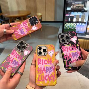 Phone Case For IPhone 17 Air 16 11 15 14 12 13 PRO MAX XR XS 7 8 6 6S 11 12 13 14 15 16 17 Plus Casing IPhone 11PRO 12PRO 13PRO 13PROMAX 16PROMAX 17PROMX Pink Letter Leather Silicone Soft Case PWJK1079A