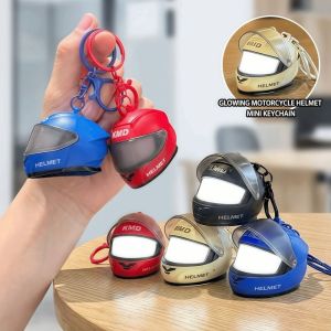 【Ready Stock&COD】BELLETEN Cool Light-up Helmet Keychain Cartoon Realistic Helmet Bag Charm Creative Versatile Mini Night Light Pendant Key/Backpack Decor