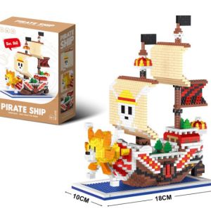 One Piece Building Blocks Sun Pirate Ship Model Decoration Children Education Assembly Toys Gifts
