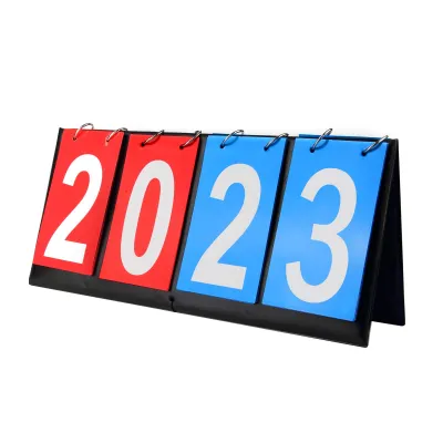 Scoreboard 4 Digital Sport outdoors Portable Table Top Easy Flip Score Keeper for Basketball Football Tennis Baseball Soccer Ping Pong Volleyball