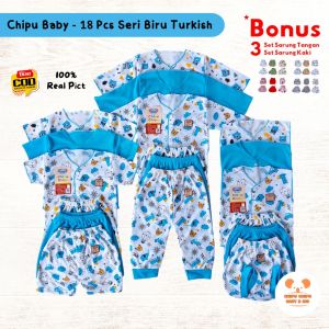 Chipu Baby - Paket 18 Pcs Baju Bayi Baru Lahir 9 Set Pakaian Bayi Newborn Warna Ungu Lilac Bahan Lembut Motif Lucu