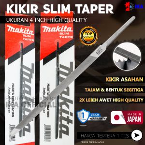 Kikir Segitiga / Kikir Gergaji / Kikir Slimtaper Blister Makita 4 Kikir Gergaji / Kikir Segitiga Makita / Kikir Slim Taper 4" Makita Kikir Segitiga Gergaji Baja / Slimtaper Blister Makita 4"