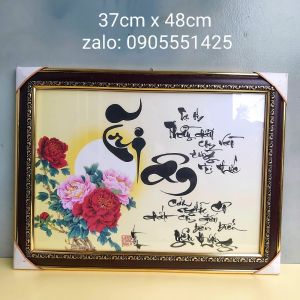 Thư pháp TRI ÂN Thầy cô. Quà tặng 20/11 8/3 20/10 sinh nhật tết. Kích thước 37cm x 48cm
