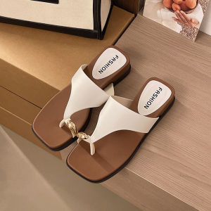 [Free Shipping] WomenS Wedge Flip-Flops For Outdoor Wear 2026 New Retro Style High-End Square-Toe Beach Sandals
