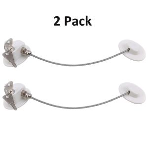 2pcs Refrigerator Door Lock Strong Adhesive Freezer Door Lock File Drawer Lock Child Safety Cupboard Lock with Key