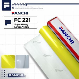 ROLL 152Cm Sticker FANCHI FC221 Super Gloss Lemon Yellow Glossy / ROLL