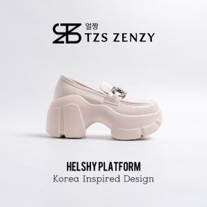 TZS Zenzy Helshy Platform - Sepatu Wedges Wanita Comfy - Sepatu Platform Wanita - Sepatu Loafers Platform Wanita - High Heels Cewek