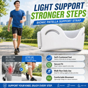 🏆 Best Seller✨HFH Bionic Exoskeleton Patella Strap / Weightless Adjustable Knee Support【Zero Gravity Technology】Patella Brace For Running / Gym Hiking / Active Adults / Breathable Sport Knee Band