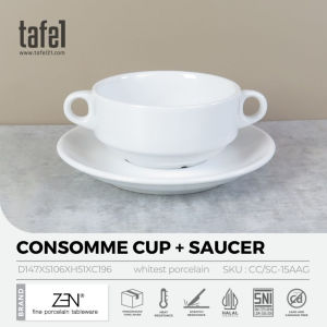 ZEN Consomme + Saucer Set HORECA 10 cm