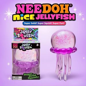 NeeDoh Nice Jellyfish Squishy Fidget Toy Jellyfish Squeeze Product & Popsicle Squishy Stress Relief Relax Squishy Anti-Anxiety Squeeze Object For FocusStress Relief Slime Toys