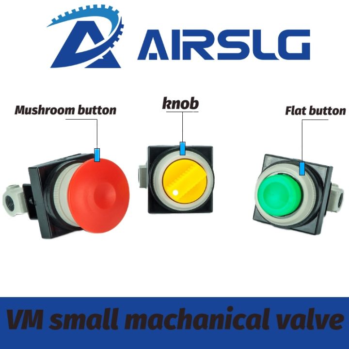 Mechanical valve manual air valve VM120 01 32GA roller button two