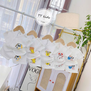 Sét 5 bộ quần áo cộc tay thun cotton cho bé sơ sinh đến 7 ký nhiều màu cho bé yêu