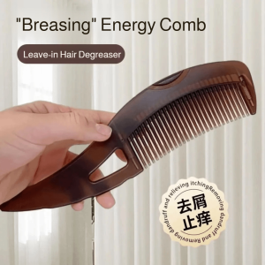 Oily Hair Energy Comb Hollow Scalp Comb Oil and Dandruff Removing Comb Oil Control and Dandruff Removal Leave-in Massage Comb