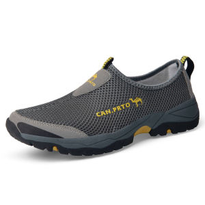 INLIKE Import Nyaman Lentur Sepatu Hiking Pria Casual Sepatu Slip On Gunung Outdoor Mendaki Anti Slip Touring Tahan Air 113