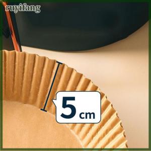 ruyifang 25 50pcs Air Fryer Disposable Paper Liners Basket Non-Stick Oil-Proof Parchment Round Airfryer Baking Paper Kitchen Accessories