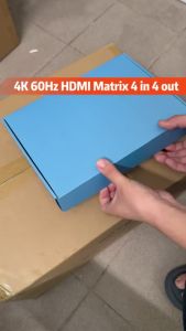Newly 4K 30Hz/60Hz HDR Matrix Switcher 4x4 HDMI 2.0 Matrix Switcher Splitter 4 in 4 Out Support EDID RS232