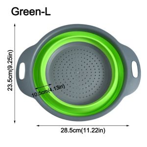 MODERNLUX Silicone Rổ lọc gấp gọn Thiết bị xả nước Đa chức năng Rổ rửa rau củ quả Lưu trữ dễ dàng Loại dùng cho thực phẩm Rổ lọc có thể thu gọn Sử dụng trong nhà bếp