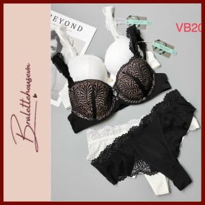 Set đồ lót nữ có gọng kèm lót đệm mút nâng gợi cảm kèm ren mềm mại SIMPLE SET S1299 Bralettehousevn