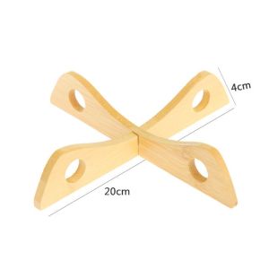 Bamboo Pot Rack Heat Resistant Casserole Stand Non-slip Insulation Pot Mat Holder