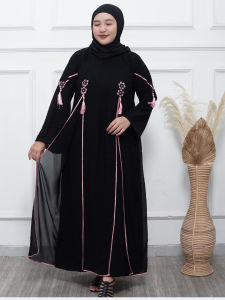 Baju Abaya Hitam Terbaru muslim wanita gamis dewasa Dress Remaja Maxi Syari