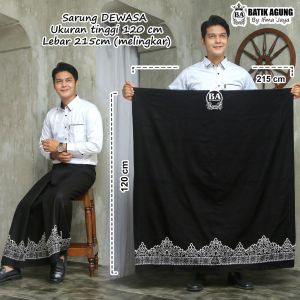 Sarung Goyor/Rayon Premium | Motif Tumpal Bawah Polosan | Seragam Monochrome | Terbaru | Dewasa
