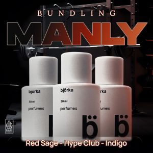 Paket MANLY 3 Botol Parfum Bjorka EDP (Hype Club - Red Sage - Indigo) Perfume Parfume