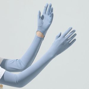 MODERNLUX Long Gloves Sun Protection Gloves Ice Silk UV Protection Bicycle Gloves Breathable Touchscreen Ice Silk Sleeve Summer