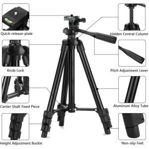 Tripod 3120 lipat Universal HP Camera 1meter + Free Holder U + Free Sarung tripod