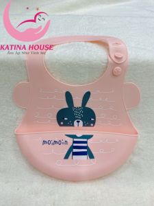 Yếm ăn dặm cho bé cực kute - nhựa silicon có máng - kích thích bé ăn ngon