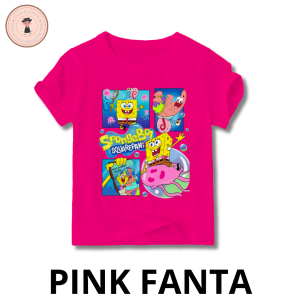 Kaos Anak Laki-laki dan Perempuan Motif Spongebob Ekslusif terbaru