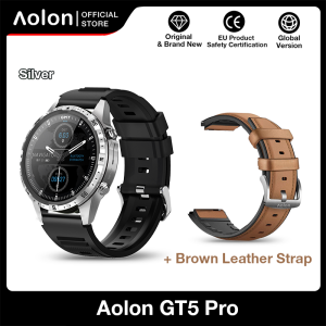 Aolon GT5 Pro Smartwatch with GPS Compass Heart Rate Monitor Bluetooth Call Water-Resistant 1.6" Full-Screen Sports Smartwatch for Men and Women
